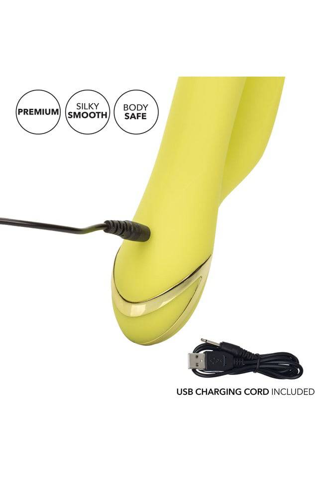 Cal Exotics - California Dreaming - Venice Vixen Dual Vibrator - Yellow - Stag Shop