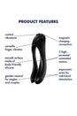 Satisfyer - Candy Cane - Silicone Finger Vibrator - Black - Stag Shop