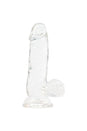 Crystal Addiction - Clear Realistic Dildo with Balls - 6 Inches - Stag Shop