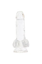 Crystal Addiction - Clear Realistic Dildo with Balls - 6 Inches - Stag Shop