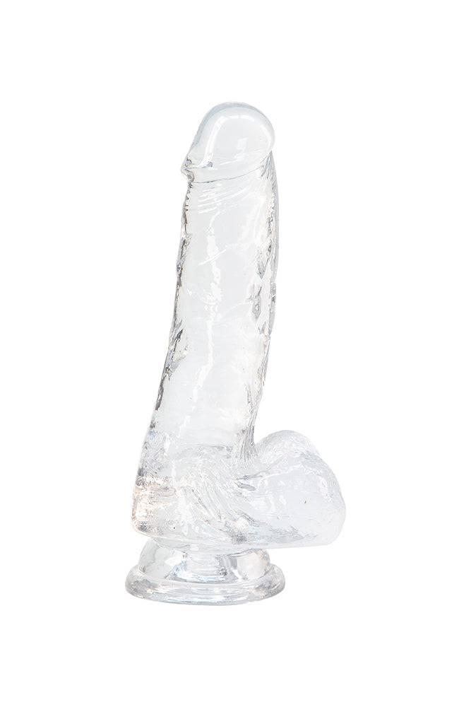 Crystal Addiction - Clear Realistic Dildo with Balls - 7 Inches - Stag Shop