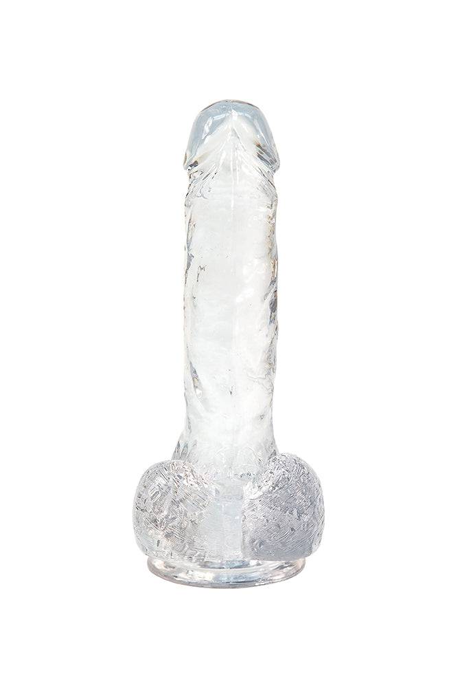 Crystal Addiction - Clear Realistic Dildo with Balls - 7 Inches - Stag Shop