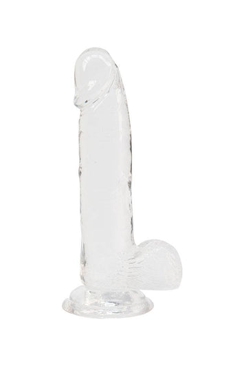 Crystal Addiction - Clear Realistic Dildo with Balls - 8 Inches - Stag Shop