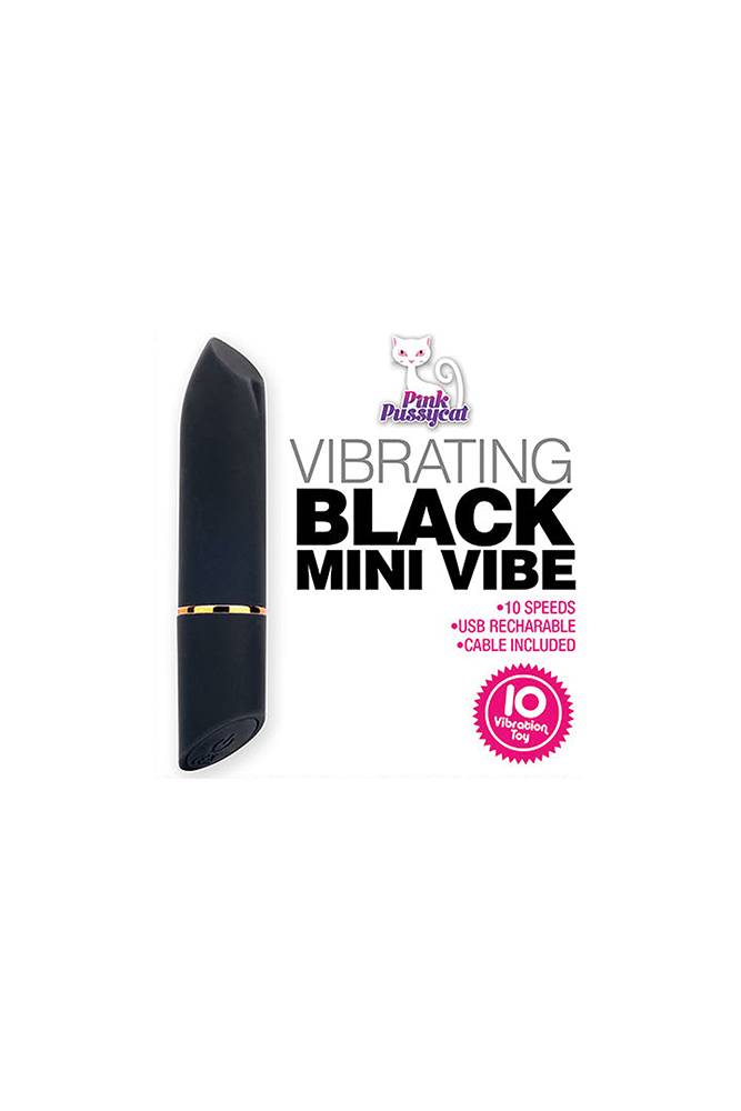 Cousins Group - Pink Pussycat Mini Vibe Bullet - Black - Stag Shop