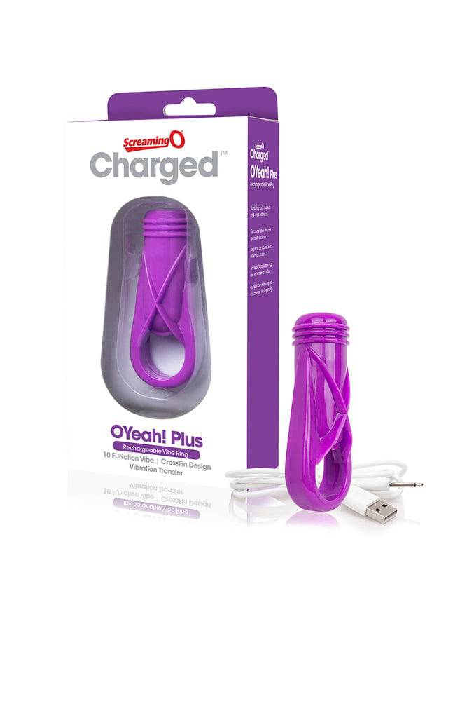 Screaming O - Charged - OYeah Plus Rechargeable Cock Ring - Purple - Stag Shop