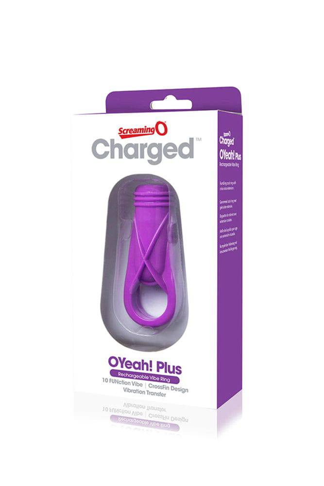 Screaming O - Charged - OYeah Plus Rechargeable Cock Ring - Purple - Stag Shop