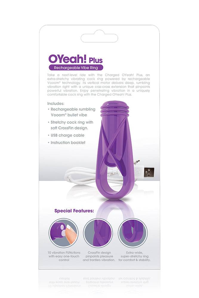 Screaming O - Charged - OYeah Plus Rechargeable Cock Ring - Purple - Stag Shop