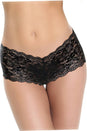 Adam & Eve - Cheeky Vibrating Panty With Bullet - Black - Stag Shop