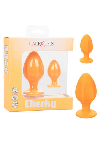 Cal Exotics - Cheeky Butt Plug Set - Orange - Stag Shop