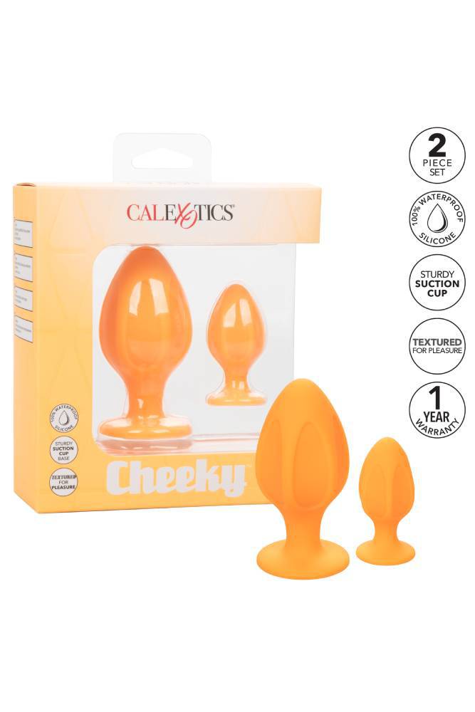 Cal Exotics - Cheeky Butt Plug Set - Orange - Stag Shop