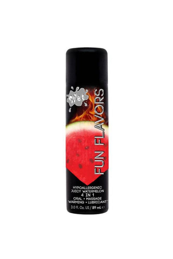 Wet - Fun Flavours - 4 in 1 Warming Flavoured Lubricant - Juicy Watermelon - 3oz - Stag Shop
