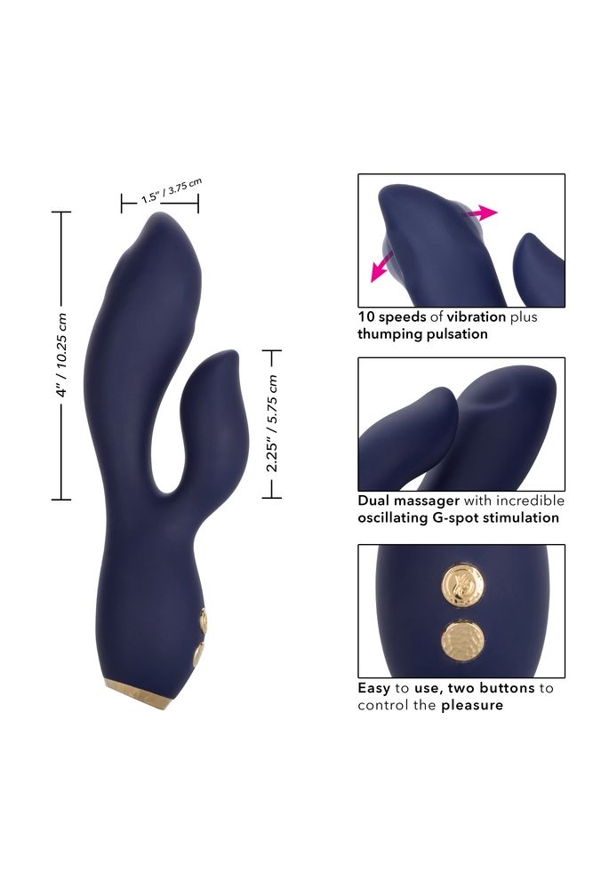Cal Exotics - Chic - Blossom Dual Vibrator - Blue - Stag Shop