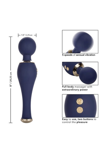 Cal Exotics - Chic - Poppy Massage Wand - Blue - Stag Shop