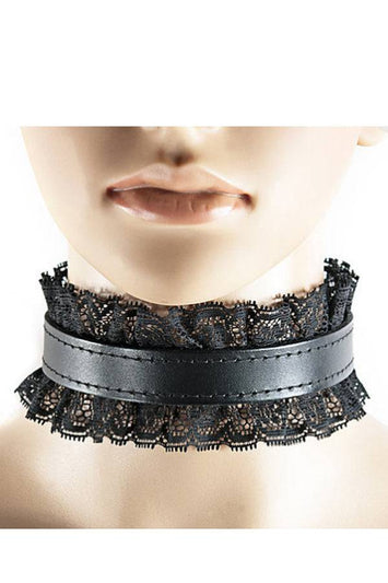 Ego Driven - Fancy Lace Choker - Black - Medium - Stag Shop