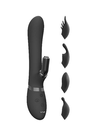 Shots Toys - VIVE - Chou Rabbit Vibrator - Black - Stag Shop