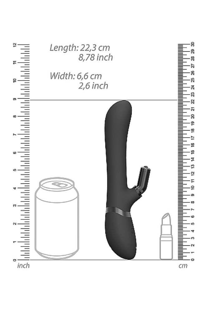 Shots Toys - VIVE - Chou Rabbit Vibrator - Black - Stag Shop