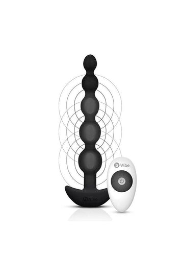 b-Vibe - Cinco Anal Beads - Black - Stag Shop