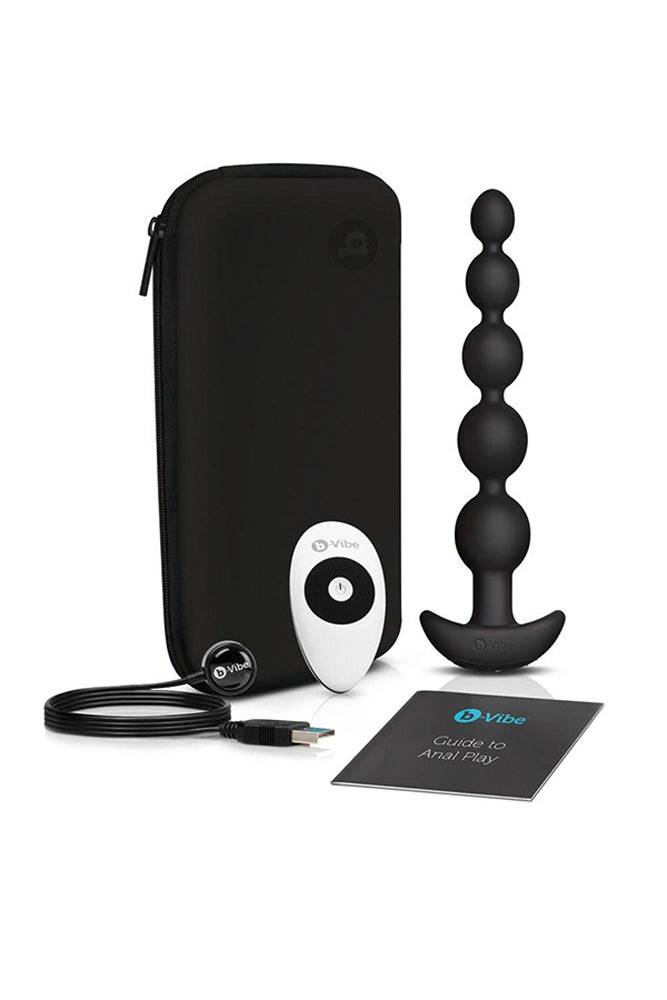 b-Vibe - Cinco Anal Beads - Black - Stag Shop