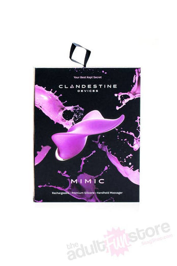 Clandestine - Luxury Rechargeable MIMIC Lay-On Vibrator - Lilac - Stag Shop