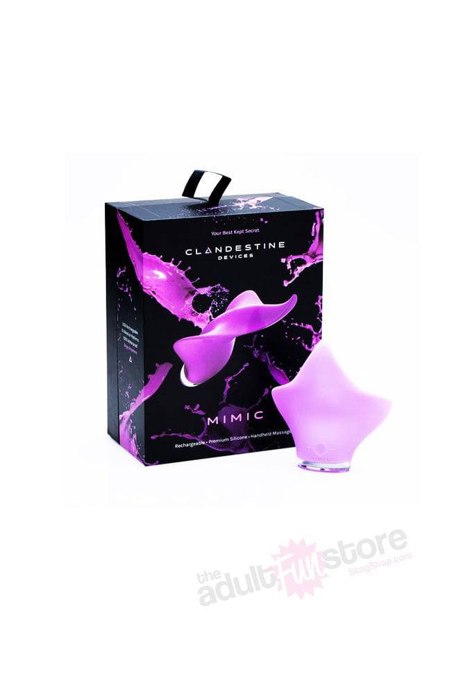Clandestine - Luxury Rechargeable MIMIC Lay-On Vibrator - Lilac - Stag Shop