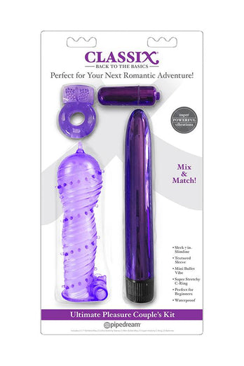 Pipedream - Classix Ultimate Pleasure Couples Kit - Purple - Stag Shop