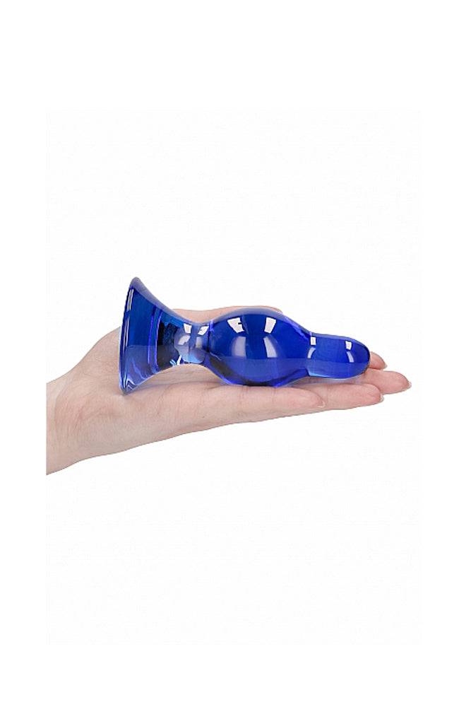 Shots Toys - Chrystalino - Classy Glass Butt Plug - Blue - Stag Shop