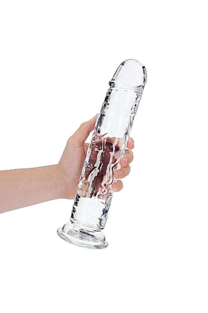 Shots Toys - Real Rock - 11" Realistic Dildo with Suction Cup - Clear - Stag Shop