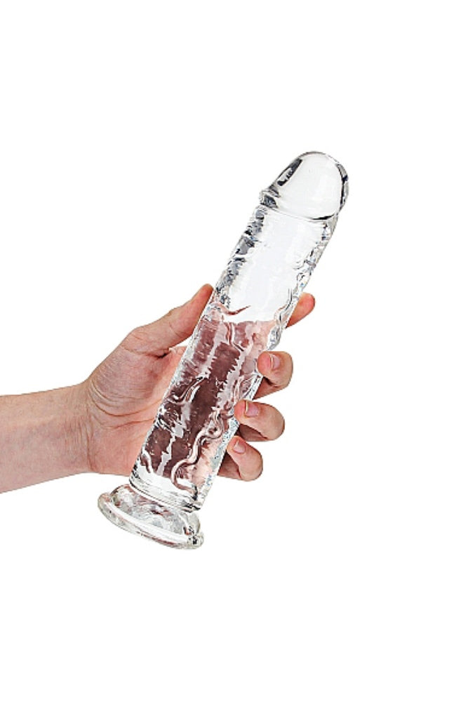 Shots Toys - Real Rock - 9" Realistic Dildo with Suction Cup - Clear - Stag Shop