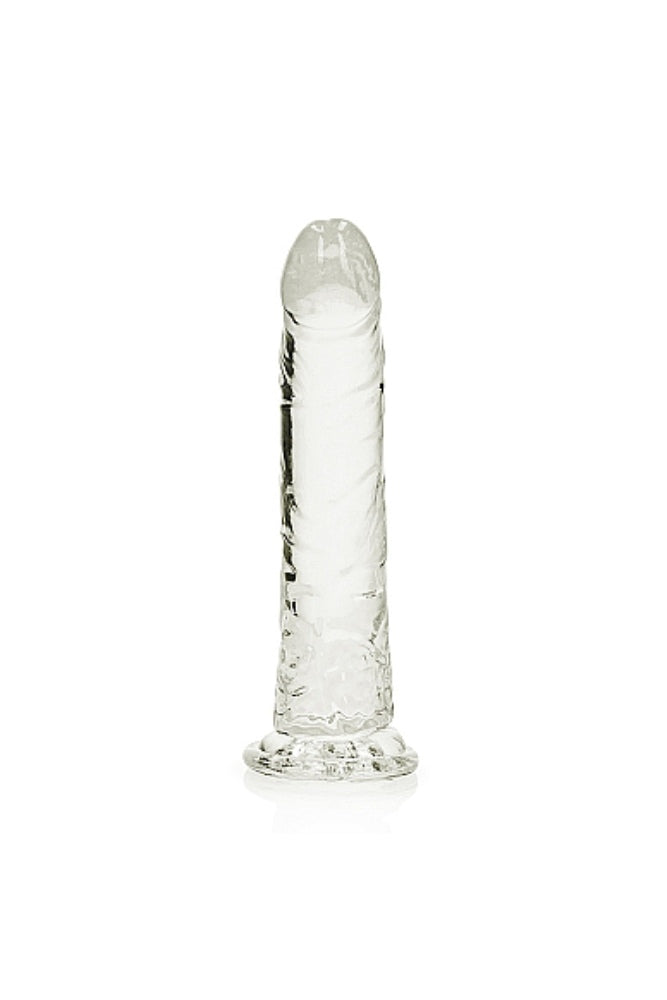 Shots Toys - Real Rock - 8" Slim Realistic Dildo with Suction Cup - Clear - Stag Shop