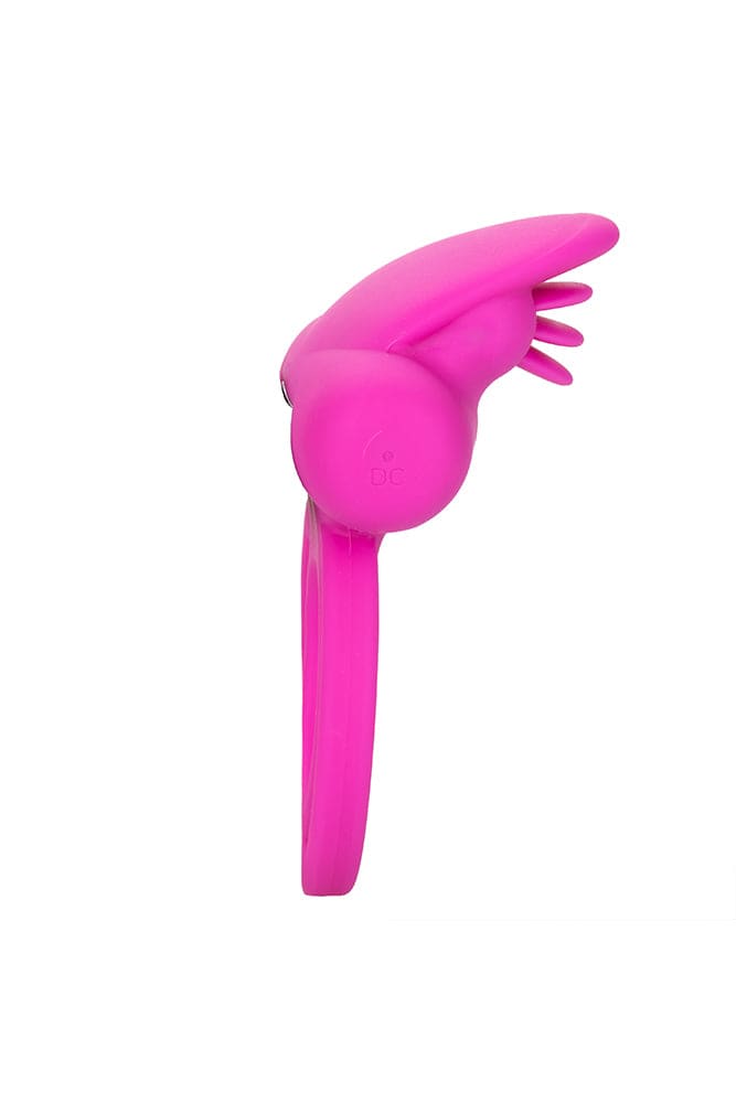 Cal Exotics - Rechargeable Dual Clit Flicker Cock Ring - Pink - Stag Shop