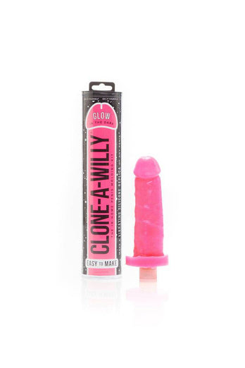 Clone-A-Willy - Vibrating Penis Casting Kit - Glow In The Dark - Hot Pink - Stag Shop