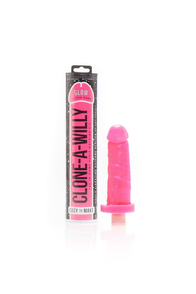 Clone-A-Willy - Vibrating Penis Casting Kit - Glow In The Dark - Hot Pink - Stag Shop