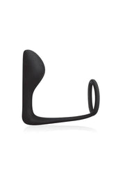 Electric Eel - Blue Line - Cock Ring With P-Spot Plug - Black - Stag Shop