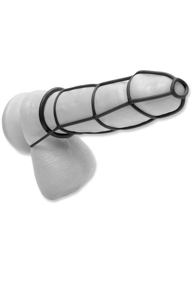 Pipedream - Fetish Fantasy Elite - Silicone Cockcage and Ring Set - Black - Stag Shop