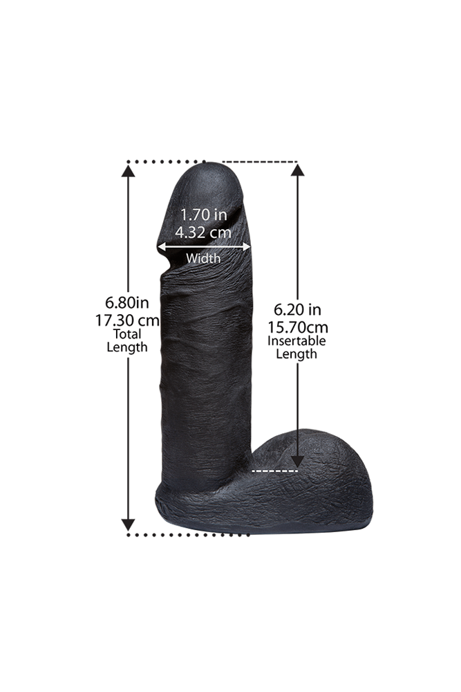 Vac-U-Lock by Doc Johnson - CodeBlack - 6 Inch Ultraskyn Cock - Stag Shop