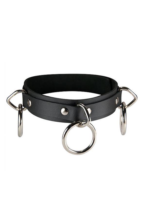 Ego Driven - 3 Ring Locking Slave Collar - Medium - Stag Shop