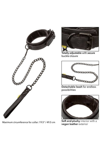 Cal Exotics - Boundless - Collar and Leash - Black - Stag Shop