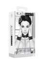 Ouch by Shots Toys - Black & White - Velcro Collar with Leash & Hand Cuffs - Black - Stag Shop