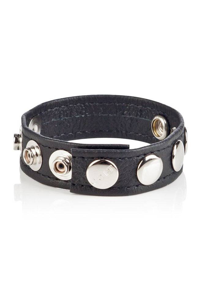 Cal Exotics - Colt - Adjustable 5 Snap Leather Cock/Ball Strap - Stag Shop