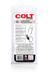 Cal Exotics - Colt - Adjustable 3 Snap Leather Cock/Ball Strap - Stag Shop