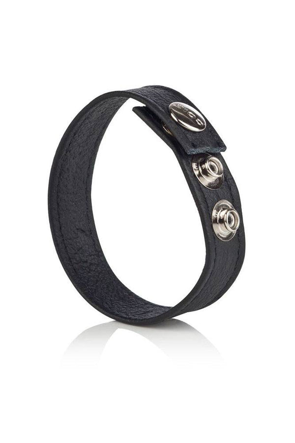 Cal Exotics - Colt - Adjustable 3 Snap Leather Cock/Ball Strap - Stag Shop