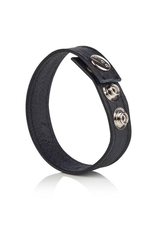 Cal Exotics - Colt - Adjustable 3 Snap Leather Cock/Ball Strap - Stag Shop