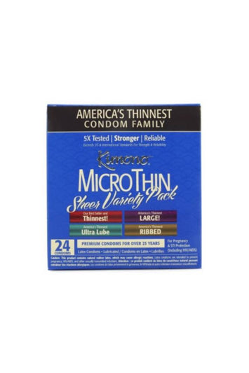 Kimono - MicroThin Sheer Condoms - Variety 24 Pack - Stag Shop