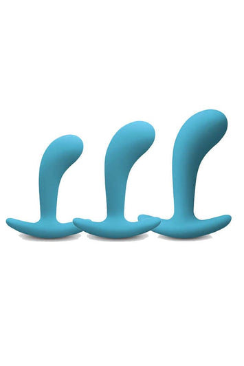 NS Novelties - Firefly - Contour Butt Plug - Blue - Assorted Sizes - Stag Shop