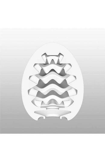 Tenga - Egg - Wavy - Cooling Textured Egg Masturbator - Stag Shop