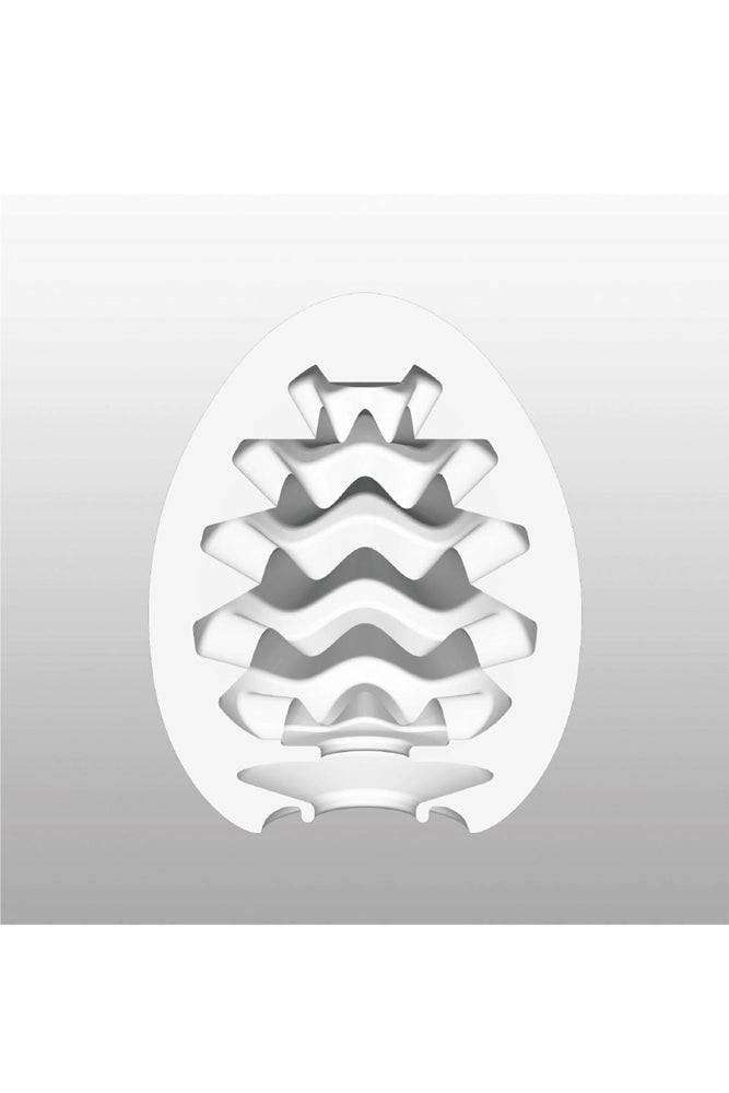 Tenga - Egg - Wavy - Cooling Textured Egg Masturbator - Stag Shop