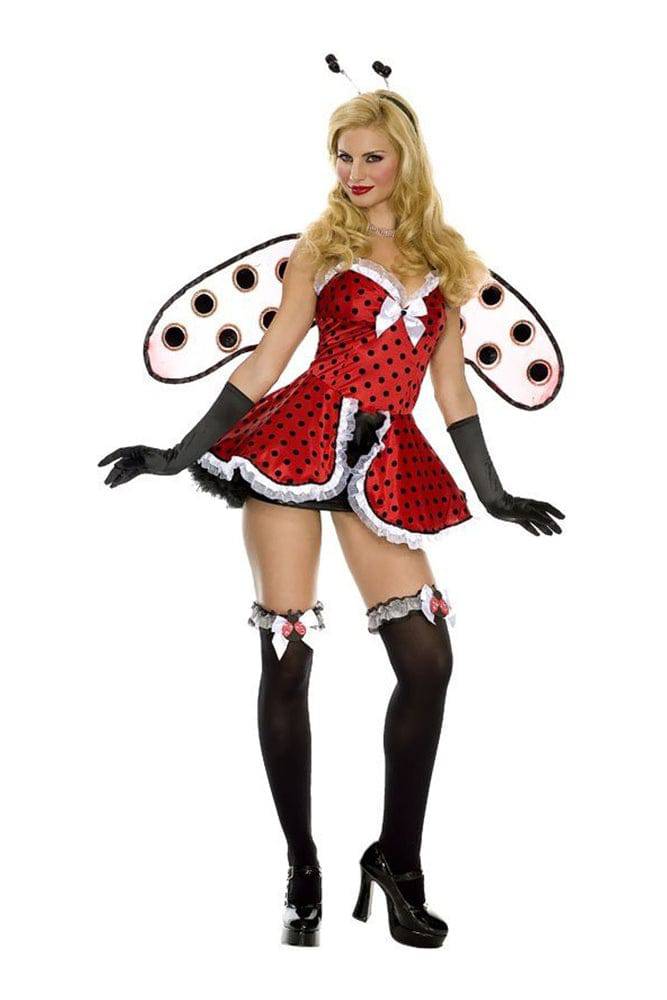 Music Legs - 70246 - Sexy Lady Bug Costume - Red/Black - Stag Shop
