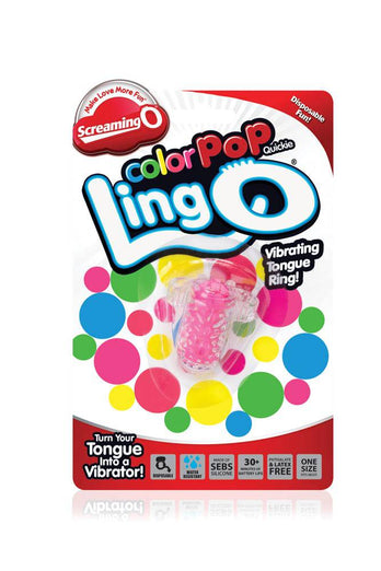 Screaming O - ColourPop Quickie - LingO - Disposable Vibrating Tongue Ring - Stag Shop