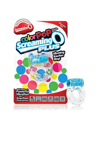 Screaming O - ColourPop Quickie Plus - Disposable Vibrating Cock Ring - Assorted - Stag Shop