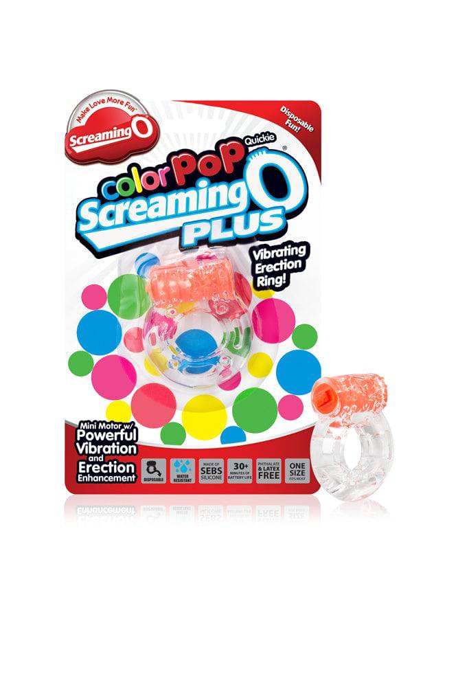 Screaming O - ColourPop Quickie Plus - Disposable Vibrating Cock Ring - Assorted - Stag Shop